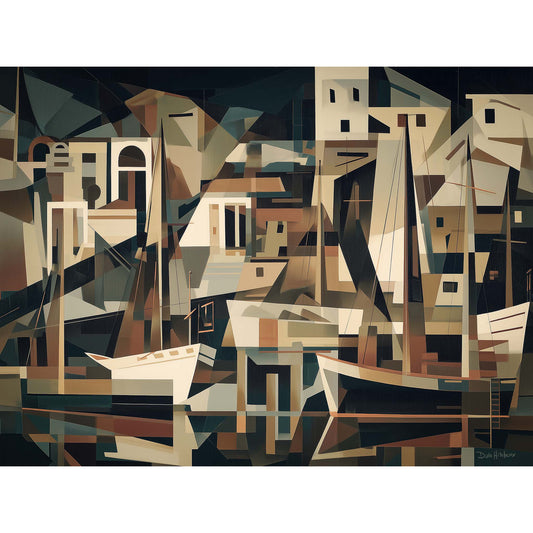 BROWN BOATS canvas art print by Dale Hitchcox