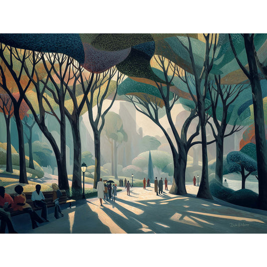 CITY PARK canvas art print by Dale Hitchcox
