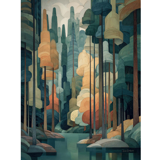 NORTHERN LAKE canvas wall art print