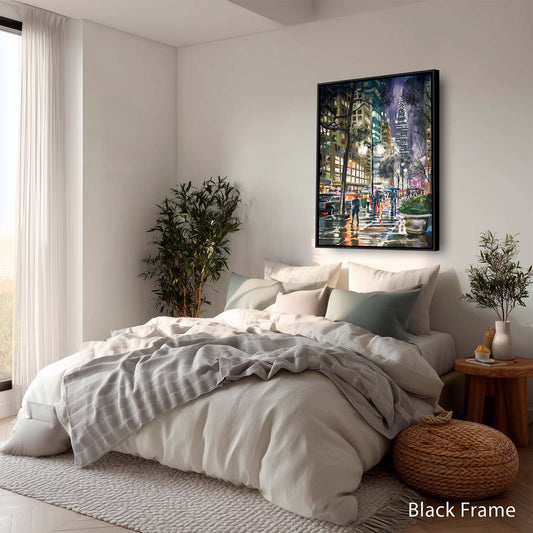 42ND AND RAIN canvas art print by Dale Hitchcox