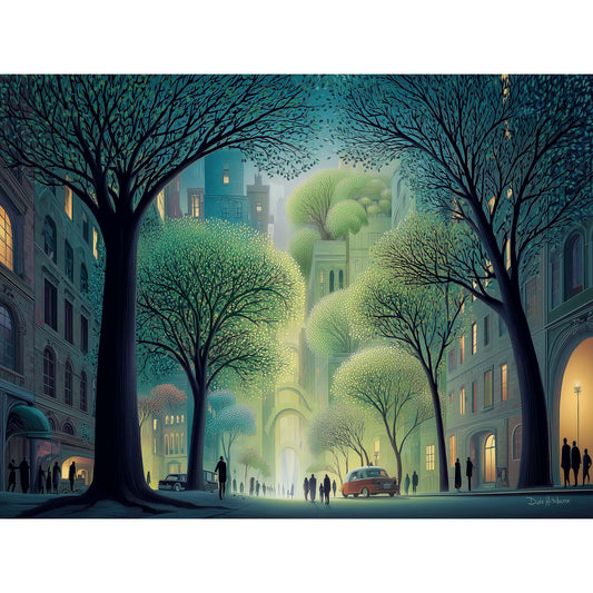 CITY STROLL canvas art print by Dale Hitchcox