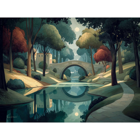 CAMPUS STROLL canvas art print by Dale Hitchcox